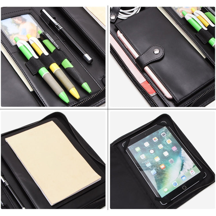 For iPad Pro 11 / 10.5 / 10.2 / 9.7 inch CF2015A Zipper Multifunctional Tablet Protective Leather Case with Photo Holder & Mobile Phone / Bill / Book Pockets & Card Slots & Pen Slot