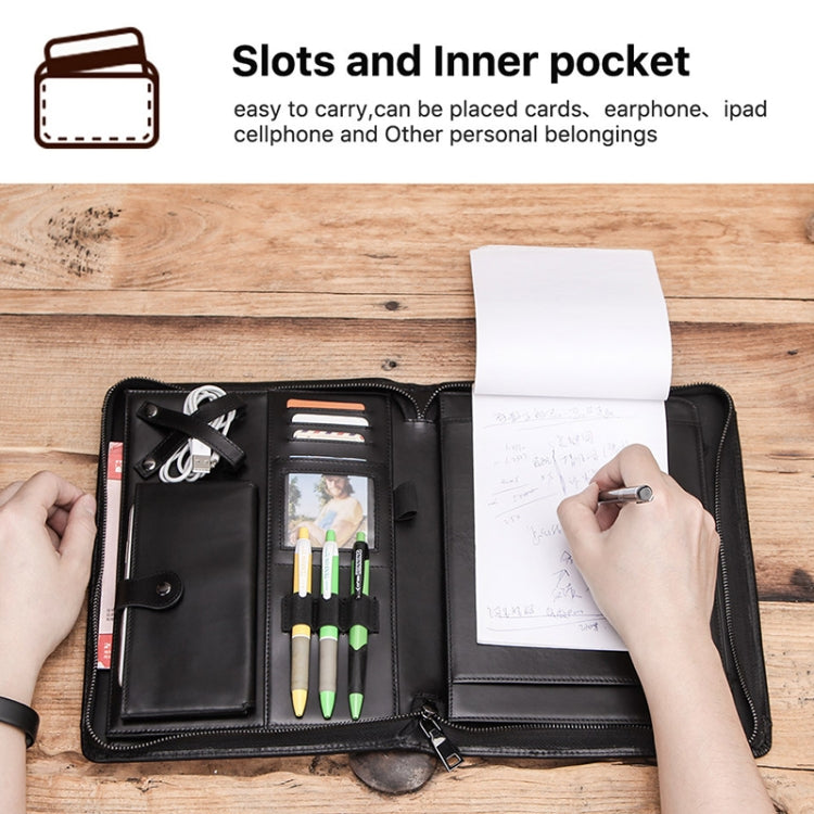 For iPad Pro 11 / 10.5 / 10.2 / 9.7 inch CF2015A Zipper Multifunctional Tablet Protective Leather Case with Photo Holder & Mobile Phone / Bill / Book Pockets & Card Slots & Pen Slot