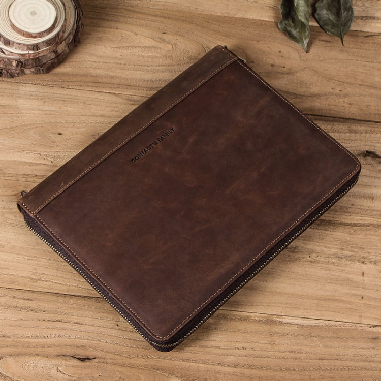 CF2013 For iPad Pro 10.5 inch Retro Crazy Horse Texture Zipper Multifunctional Tablet PC Protective Leather Case with Photo Holder & Mobile Phone / Notebook / Coin Pockets & Card Slots & Pen Slot