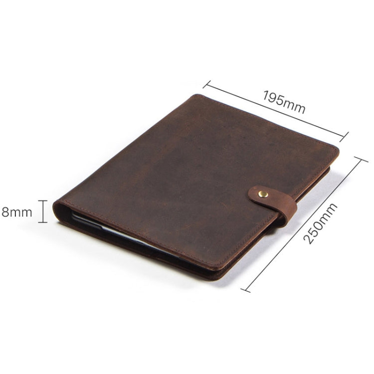 CF2007 For iPad Pro 9.7 inch Retro Crazy Horse Texture Buckle Multifunctional Tablet PC Protective Leather Case with Bracket & Card Slots & Pen Slot