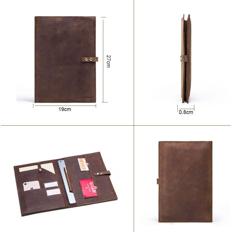 CF2002 For iPad Pro 9.7 inch Retro Crazy Horse Texture Buckle Multifunctional Tablet PC Protective Leather Case with Card Slots & Pen Slot