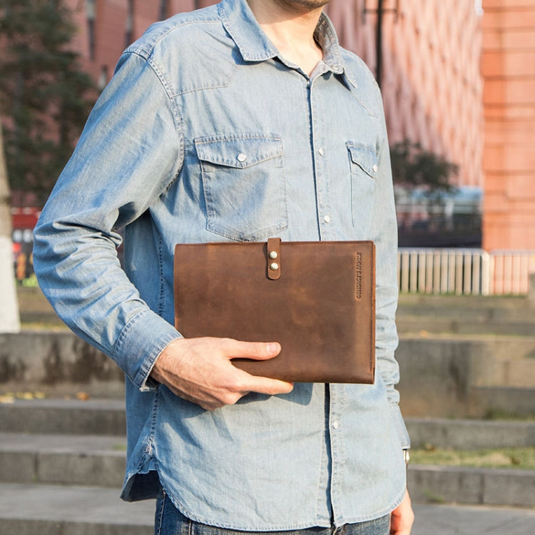 CF2002 For iPad Pro 9.7 inch Retro Crazy Horse Texture Buckle Multifunctional Tablet PC Protective Leather Case with Card Slots & Pen Slot