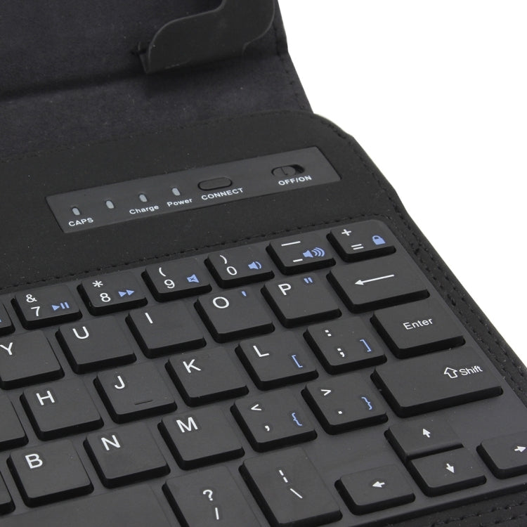 Universal Bluetooth V3.0 Keyboard Detachable PU Leather Tablet Case for 7-8 inch Tablet PC