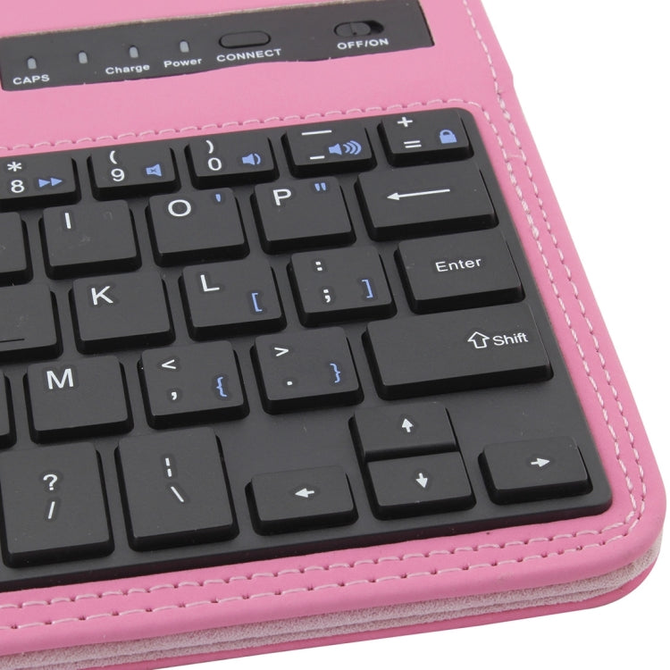 Universal Bluetooth V3.0 Keyboard Detachable PU Leather Tablet Case for 7-8 inch Tablet PC