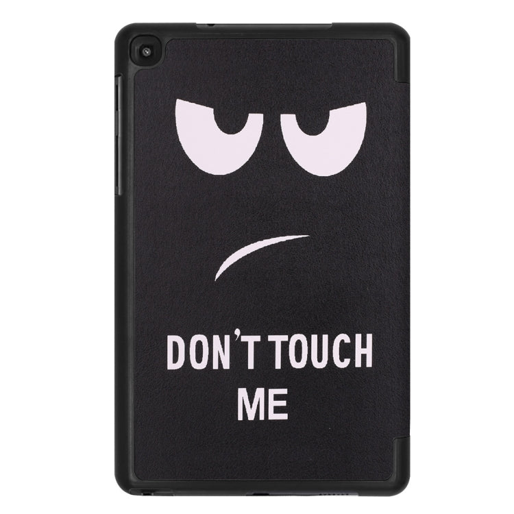 Custer Texture Big Eyes Pattern Colored Drawing Horizontal Flip Leather Case for Galaxy Tab A 8.0 (2019) P205 / P200, with Three-folding Holder