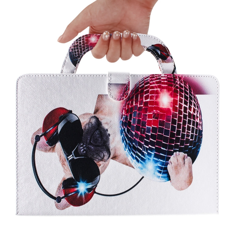 Fashion Dog Pattern Horizontal Flip Leather Case for Huawei MediaPad M5 Lite 10, with Holder & Card Slot & Wallet