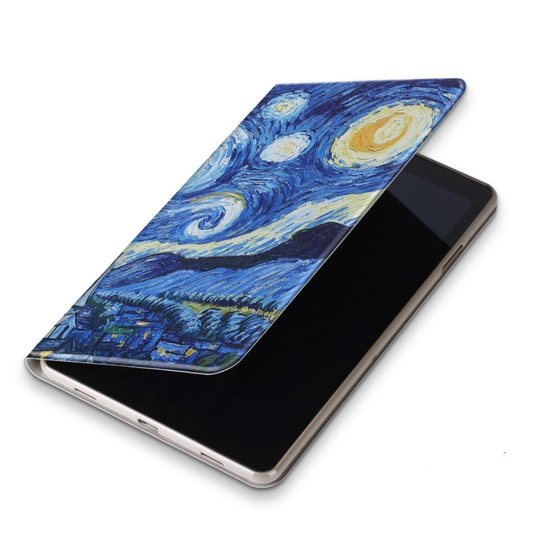 Starry Sky Pattern Colored Drawing Horizontal Flip Leather Case for Galaxy Tab S5e T720 / T725, with Holder / Wake-up Function