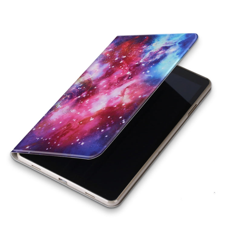 Galaxy Pattern Colored Drawing Horizontal Flip Leather Case for Galaxy Tab S5e T720 / T725, with Holder / Wake-up Function