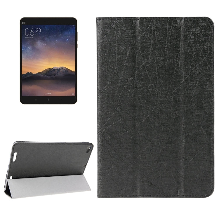 Strokes Texture Magnetic Horizontal Flip Leather Case with 3-folding Holder for Xiaomi Mi Pad 2