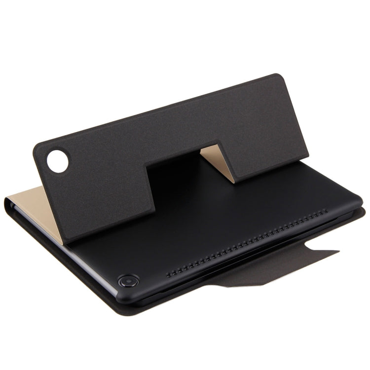 Detachable Magnetic Bluetooth Keyboard Ultrathin Toughened Glass Mirror Leather Tablet Case for Huawei MediaPad M5 10.8 inch, with Holder