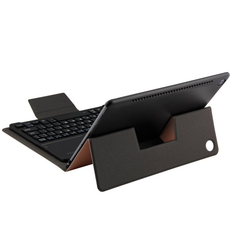 Detachable Magnetic Bluetooth Keyboard Ultrathin Toughened Glass Mirror Leather Tablet Case for Huawei MediaPad M5 10.8 inch, with Holder