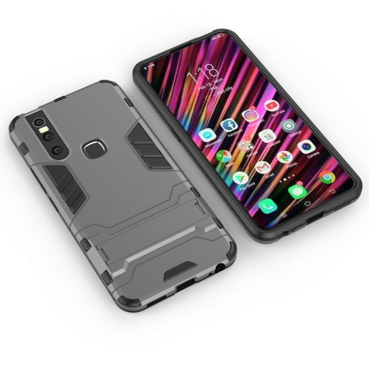 Shockproof PC + TPU Case for VIVO V15, with Holder