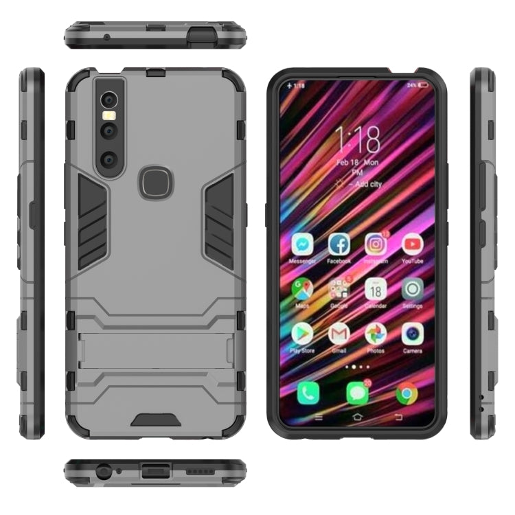Shockproof PC + TPU Case for VIVO V15, with Holder