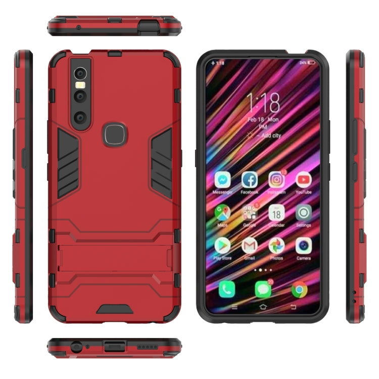 Shockproof PC + TPU Case for VIVO V15, with Holder