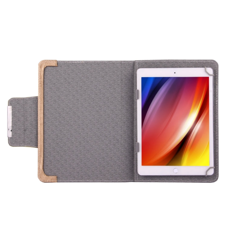 Universal Strokes Texture Horizontal Flip Leather Case with Holder for 10 inch Tablet PC