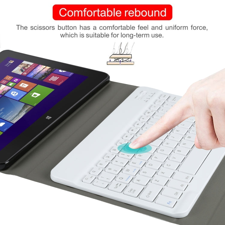AM12 2 in 1 Removable Bluetooth Keyboard + Protective Leather Tablet Case with Holder for Lenovo Tab P11 (Tab-J606F)