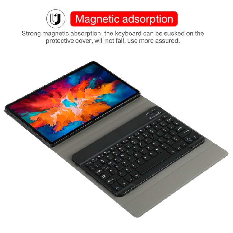 AM13 2 in 1 Removable Bluetooth Keyboard + Protective Leather Tablet Case with Holder for Lenovo Tab P11 Pro (TB-XJ706F)
