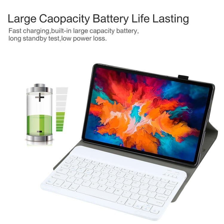 AM13 2 in 1 Removable Bluetooth Keyboard + Protective Leather Tablet Case with Holder for Lenovo Tab P11 Pro (TB-XJ706F)