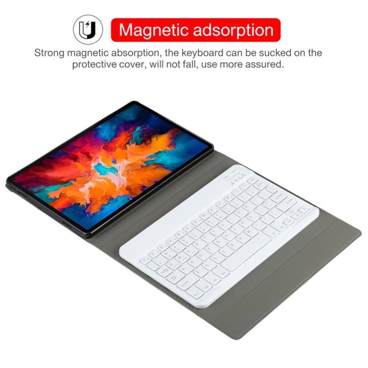 AM13 2 in 1 Removable Bluetooth Keyboard + Protective Leather Tablet Case with Holder for Lenovo Tab P11 Pro (TB-XJ706F)