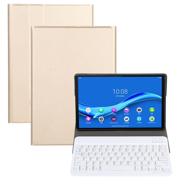 AM10 2 in 1 Removable Bluetooth Keyboard + Protective Leather Tablet Case with Holder for Lenovo M10 FHD Plus 10.3 inch