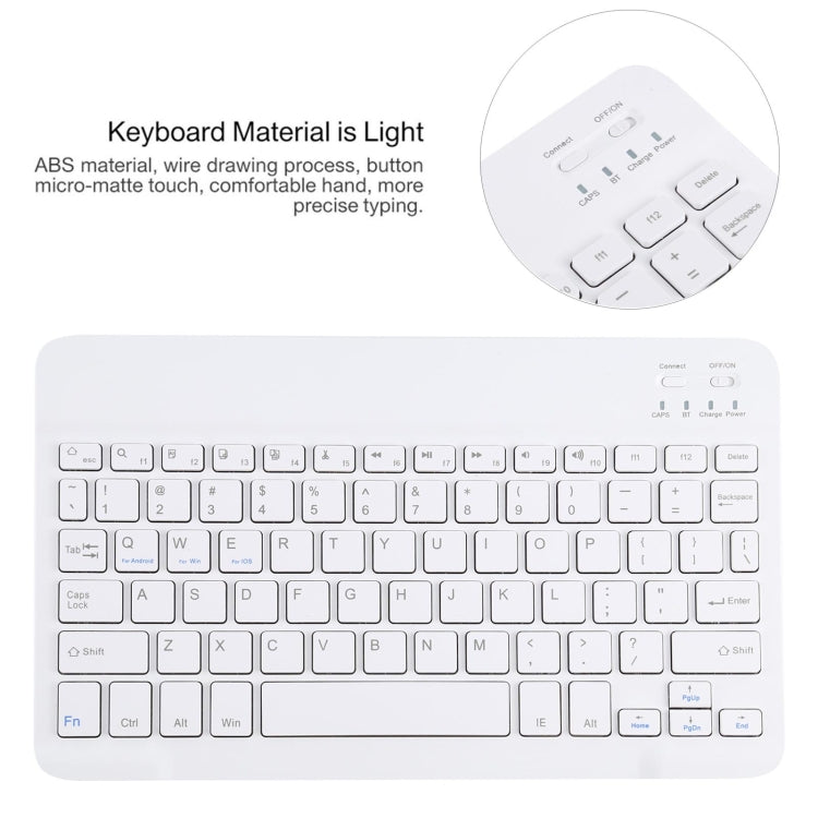 AM10 2 in 1 Removable Bluetooth Keyboard + Protective Leather Tablet Case with Holder for Lenovo M10 FHD Plus 10.3 inch