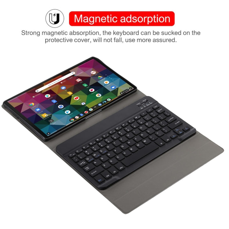 AM11 2 in 1 Removable Bluetooth Keyboard + Protective Leather Tablet Case with Holder for Lenovo M10 FHD REL TB-X605FC/LC