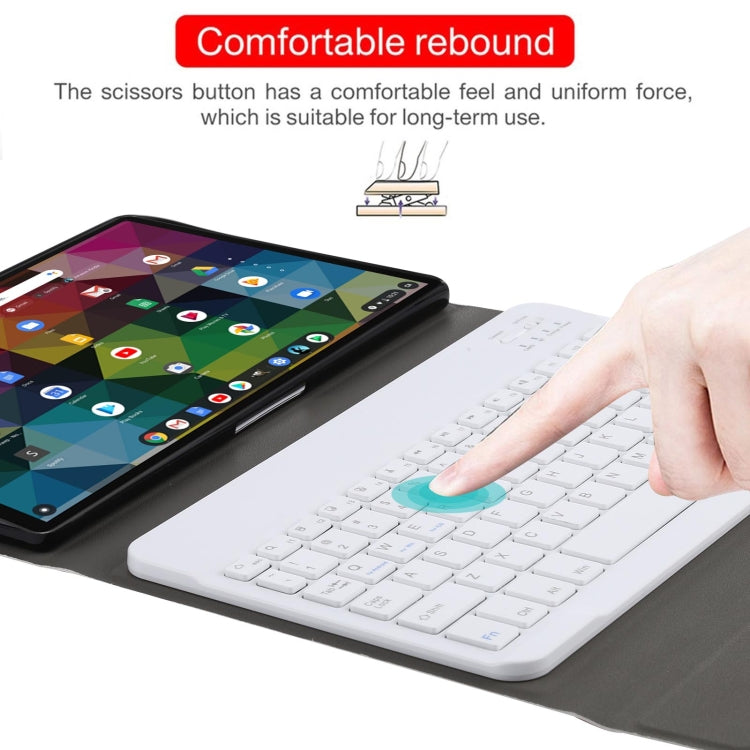 AM11 2 in 1 Removable Bluetooth Keyboard + Protective Leather Tablet Case with Holder for Lenovo M10 FHD REL TB-X605FC/LC