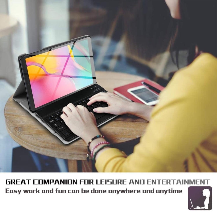 AM11 2 in 1 Removable Bluetooth Keyboard + Protective Leather Tablet Case with Holder for Lenovo M10 FHD REL TB-X605FC/LC