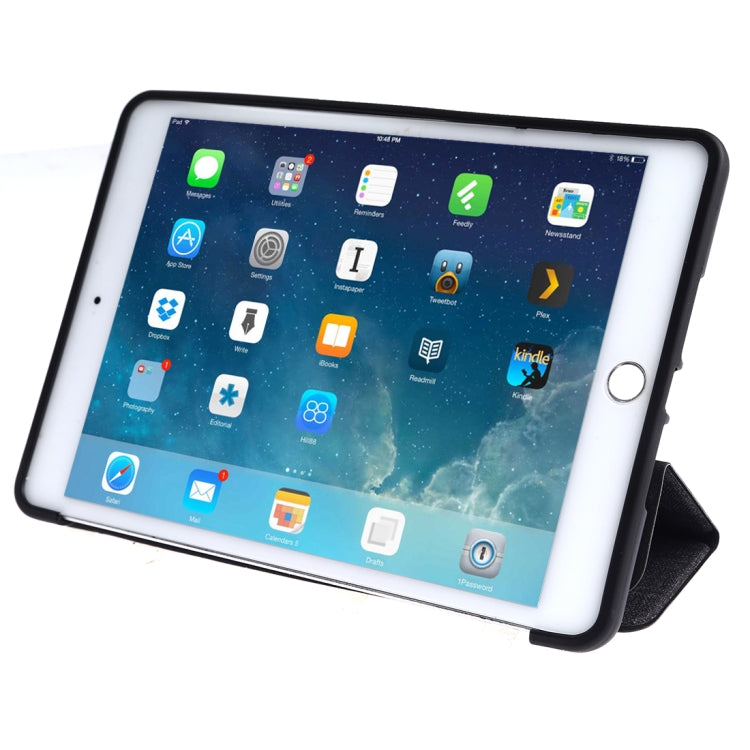 Embroidered cartoon Pattern Left and Right Flip Leather Case for iPad Mini 5 / 4 , with Three-folding Holder & Sleep / Wake-up Function & Pen Slot