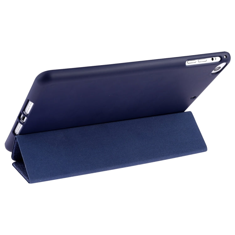 Embroidered cartoon Pattern Left and Right Flip Leather Case for iPad Mini 5 / 4 , with Three-folding Holder & Sleep / Wake-up Function & Pen Slot