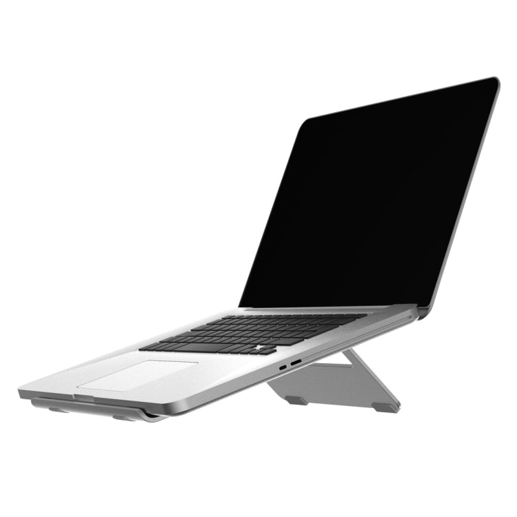 IPS-Z15C Aluminum + Silicone Foldable Stand For Laptop,Suitable for 10-14 Inch Tablet: Galaxy 500R4K-X07 / Lenovo/Lenovo Yoga710 / Lenovo IdeaPad 100S(Silver)