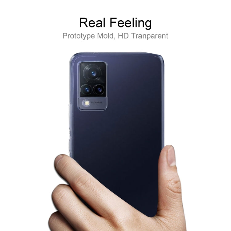 For vivo V21 0.75mm Ultra-thin Transparent TPU Soft Protective Case