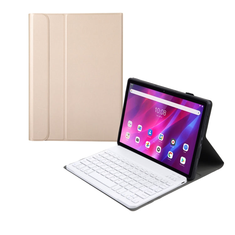 AK10 2 in 1 Detachable Bluetooth Keyboard + Lambskin Texture TPU Protective Leather Tablet Case with Holder for Lenovo Qitian K10 TB-X6C6X