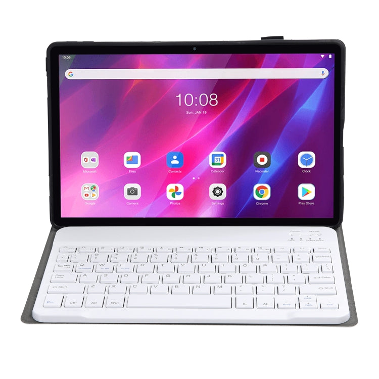 AK10 2 in 1 Detachable Bluetooth Keyboard + Lambskin Texture TPU Protective Leather Tablet Case with Holder for Lenovo Qitian K10 TB-X6C6X