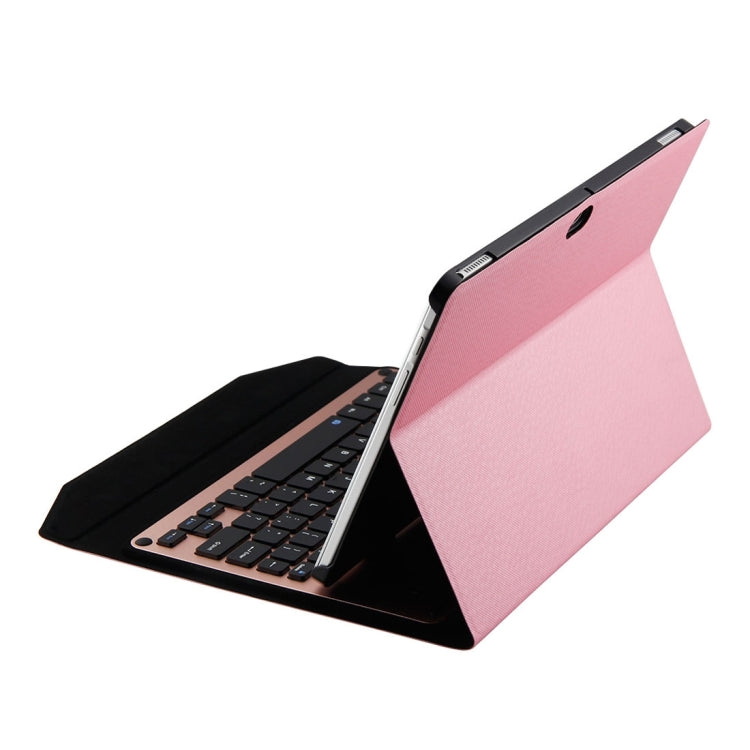 2 in 1 for Huawei MediaPad M2 10.0 inch Detachable Ultrathin Aluminum Alloy Bluetooth Keyboard + Horizontal Flip Leather Tablet Case with Holder(Pink)