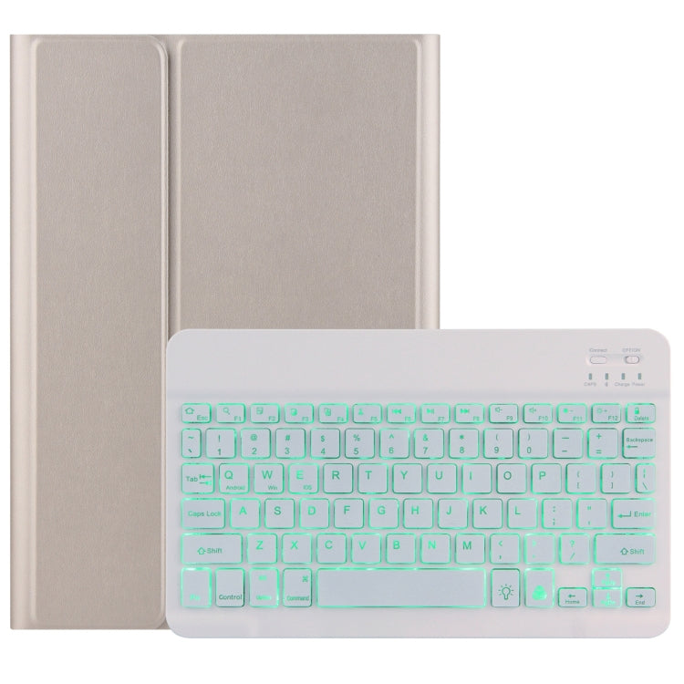 M10S 2 in 1 Removable Bluetooth Keyboard + Leather Tablet Case with Backlight & Holder for Lenovo Tab M10 TB-X505X