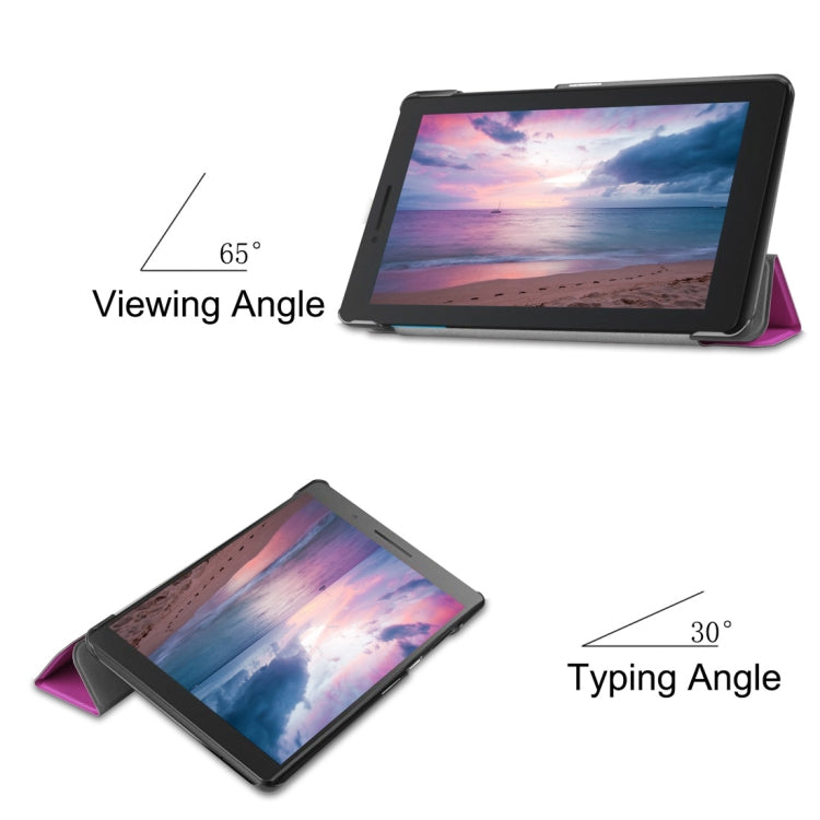 Custer Texture Horizontal Deformation Flip Leather Case for Lenovo Tab E8 TB-8304F, with Three-folding Holder