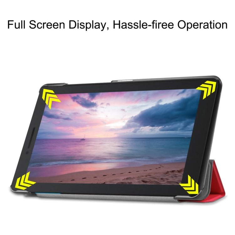 Custer Texture Horizontal Deformation Flip Leather Case for Lenovo Tab E8 TB-8304F, with Three-folding Holder