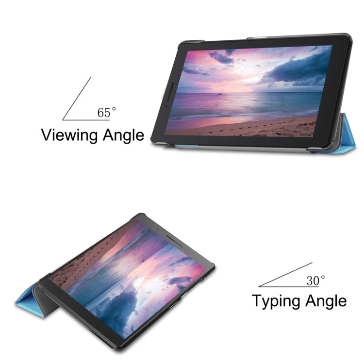 Custer Texture Horizontal Deformation Flip Leather Case for Lenovo Tab E8 TB-8304F, with Three-folding Holder