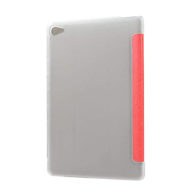 Silk Texture Horizontal Flip Leather Case with Three-Folding Holder for Huawei M5 Lite 10.1