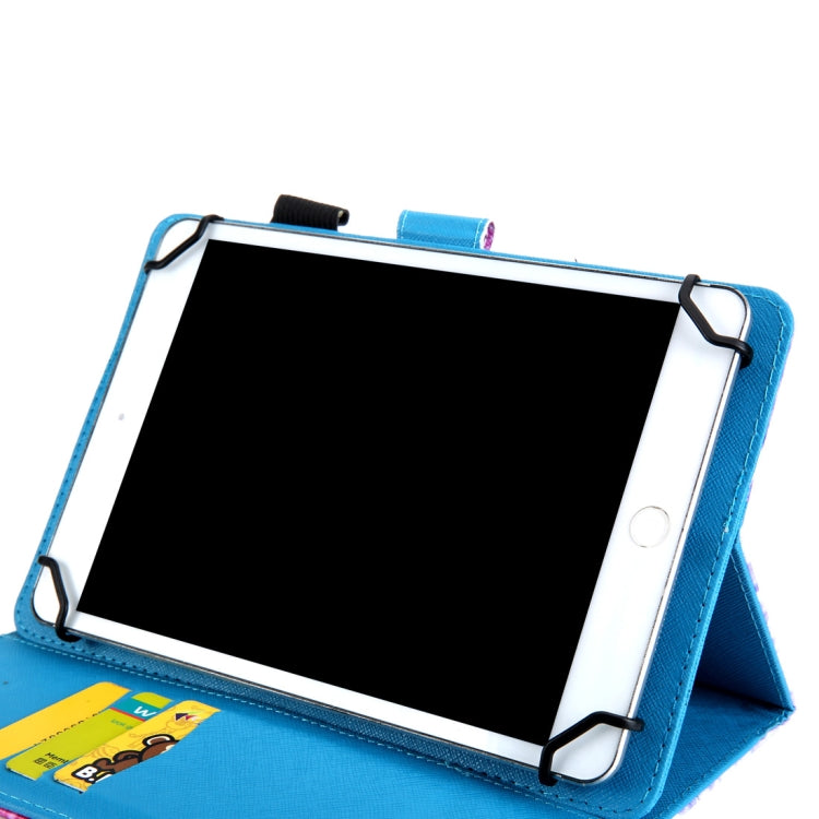 Universal Heart Pattern Horizontal Flip Leather Case for 10 inch Tablet PC, with Holder & Card Slot & Wallet