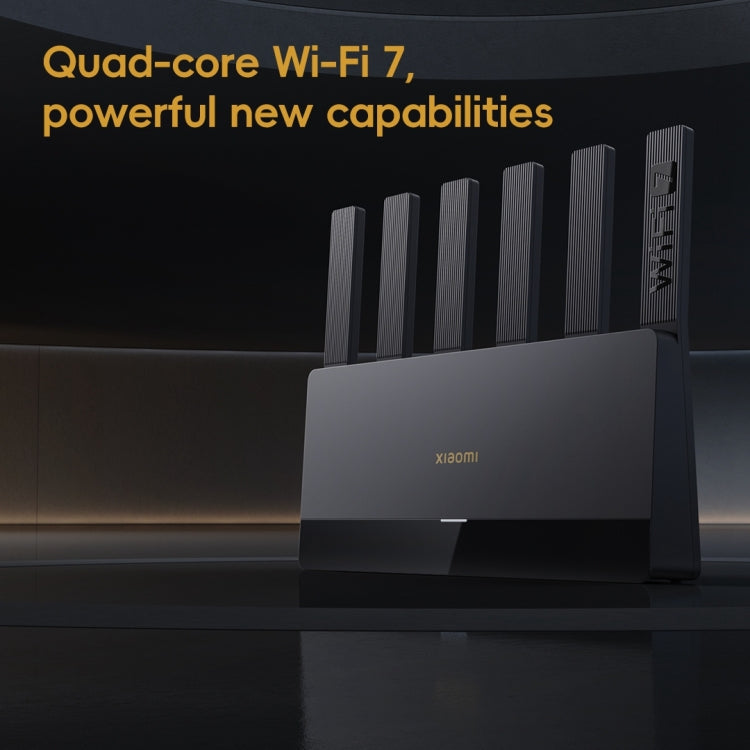 Xiaomi Router BE6500 WiFi 7 2.4GHz 5.0GHz Dual Band 4-Core 2.5G Port, US Plug  - Black