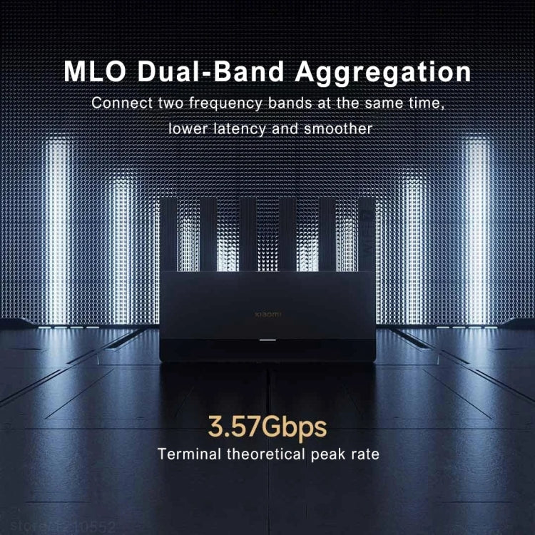 Xiaomi Router BE6500 WiFi 7 2.4GHz 5.0GHz Dual Band 4-Core 2.5G Port, US Plug  - Black