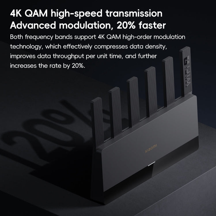 Xiaomi Router BE6500 WiFi 7 2.4GHz 5.0GHz Dual Band 4-Core 2.5G Port, US Plug  - Black