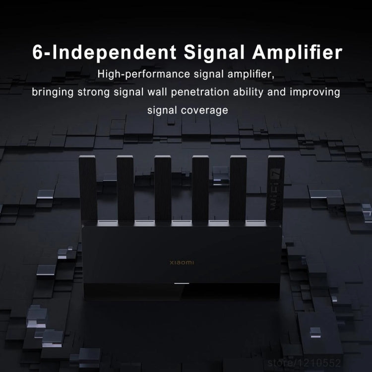 Xiaomi Router BE6500 WiFi 7 2.4GHz 5.0GHz Dual Band 4-Core 2.5G Port, US Plug  - Black
