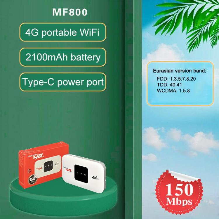 4G Mobile WiFi Portable SIM Card Router, Eurasian Version
