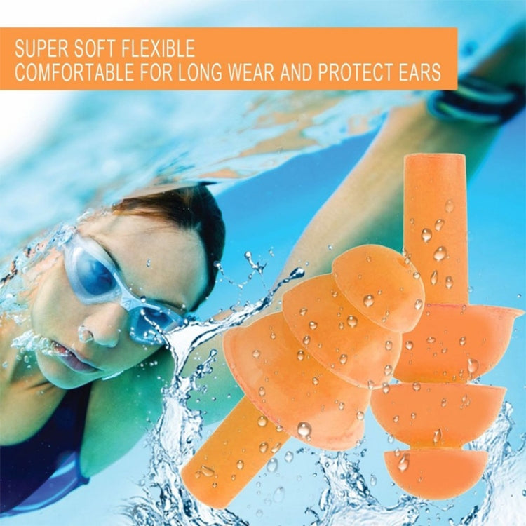 10 Pairs Waterproof Swimming Silicone Earplugs for Adult Swimmers Children Diving Soft Anti-Noise Ear Plug