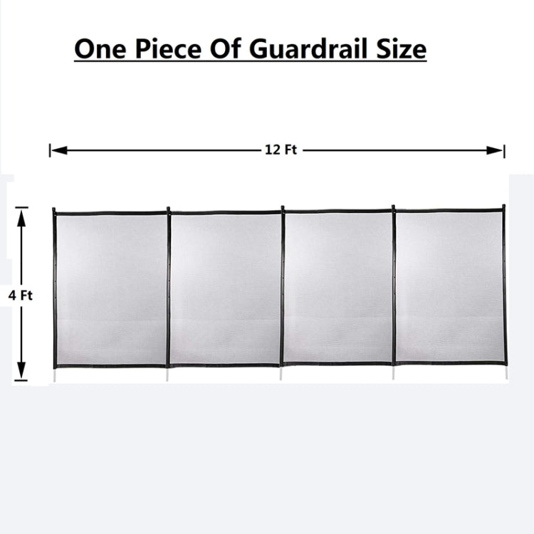 [US Warehouse] Outdoor Pool Fence with Section Kit, Size: 4x12Ft