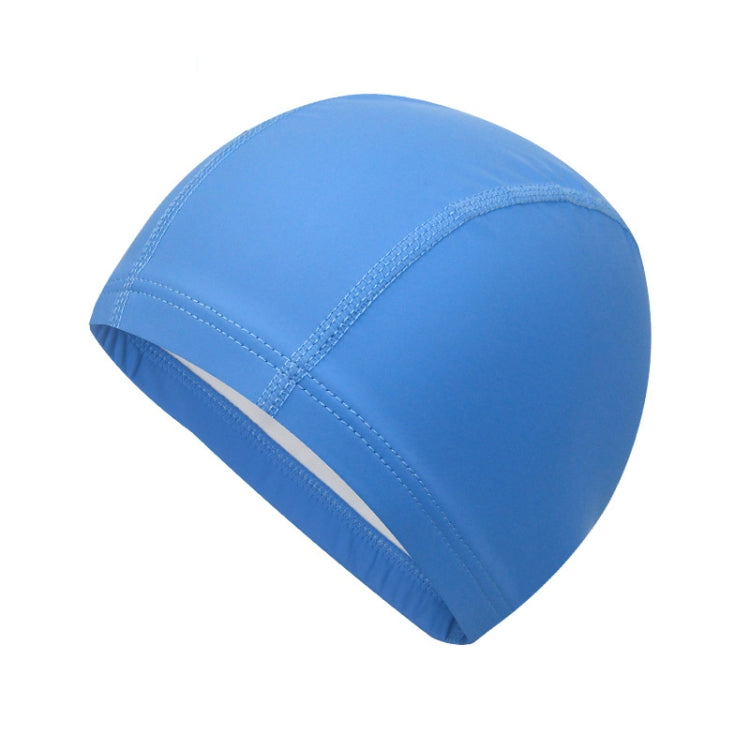Adult Waterproof PU Coating Stretchy Swimming Cap Keep Long Hair Dry Ear Protection Swim Cap