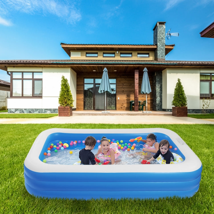 [US Warehouse] PVC Rectangle Inflatable Swimming Pool, Size: 302x183x59cm